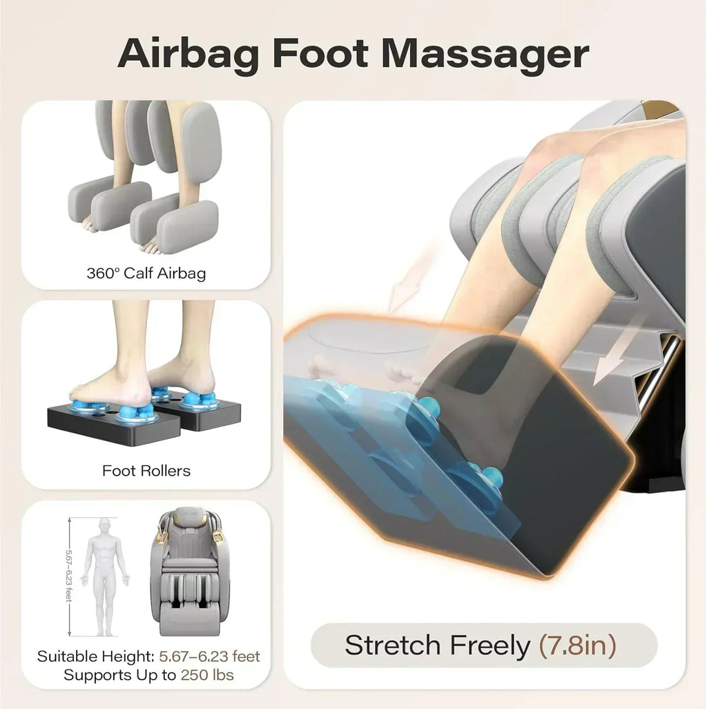 Full Body Massage Chair 160° Zero Gravity Recliner with Body Scan Shiatsu Massage Chair