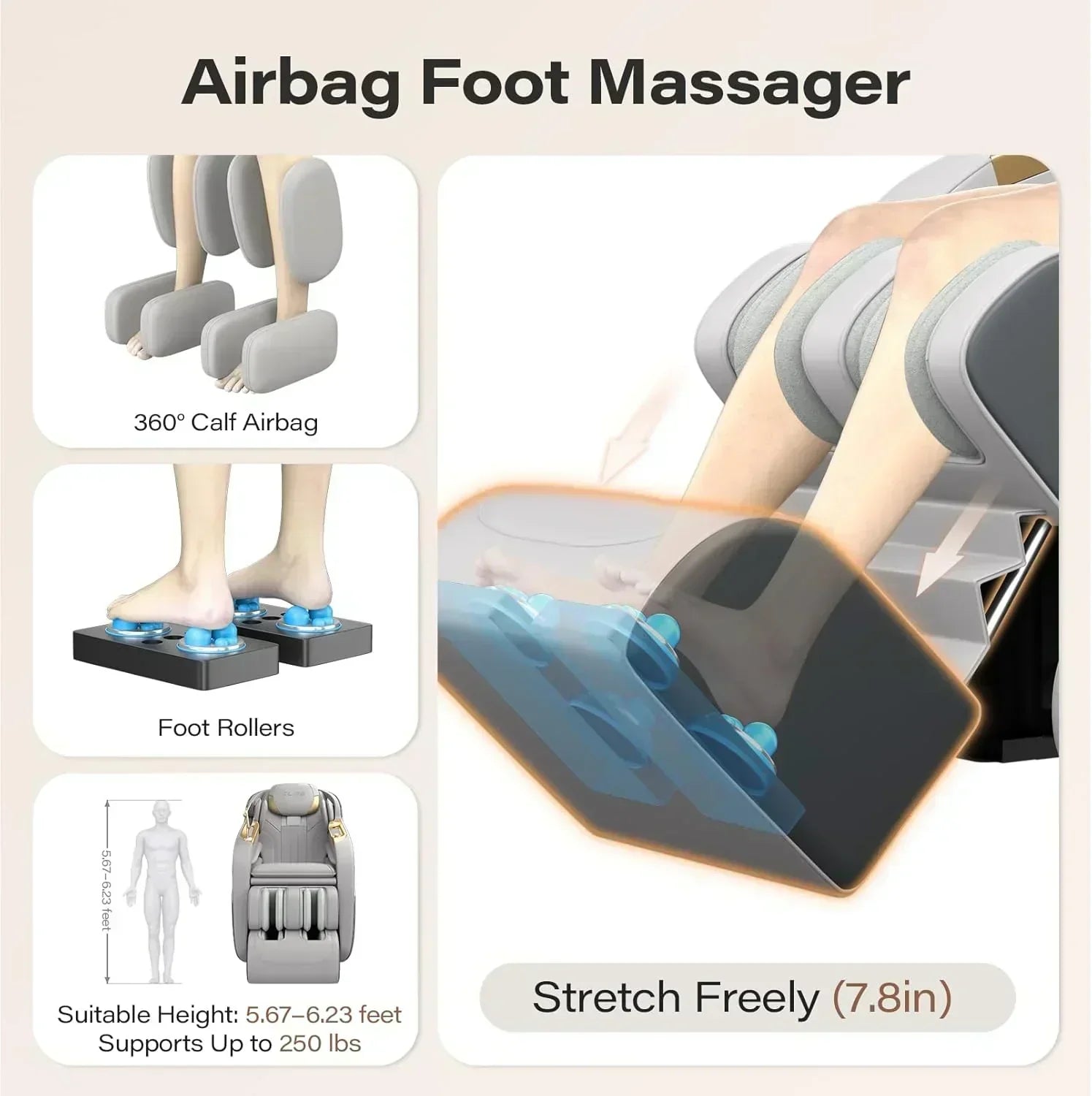 Full Body Massage Chair 160° Zero Gravity Recliner with Body Scan Shiatsu Massage Chair