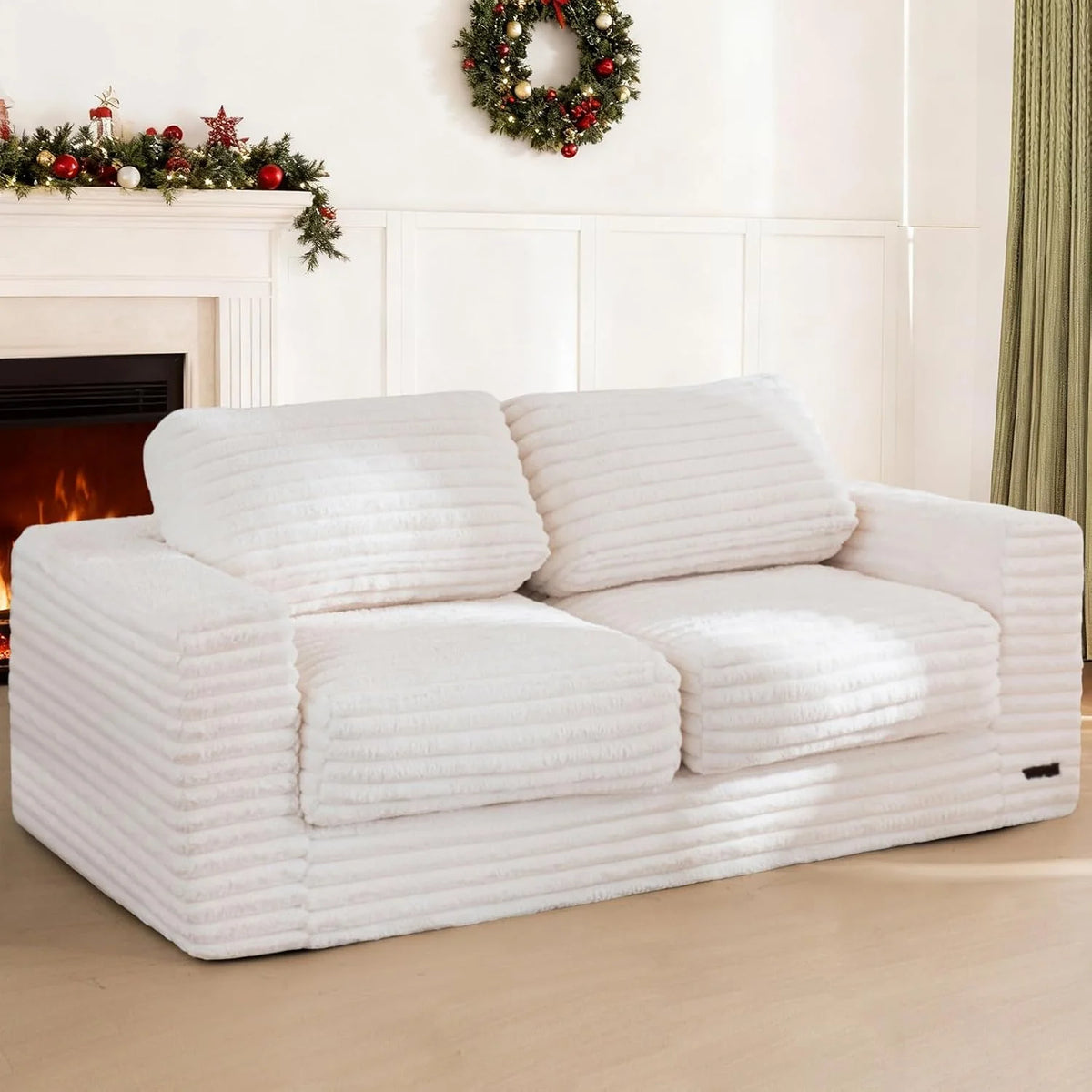 MAXYOYO Lazy Sofa Chair, Soft Cushioned Double Seat Floor Sofa