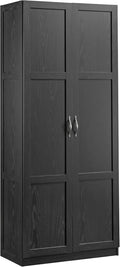 Sauder Storage Cabinet/ Pantry cabinets, 29.61 " x D: 16.02 " x H: 71.50", Cinnamon Cherry finish