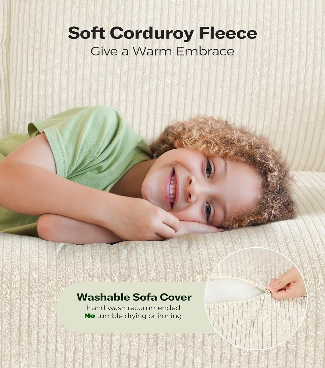 Loveseat Sofa 51" Love Seat Comfy Corduroy Small Loveseat Tool-Free Setup Couch