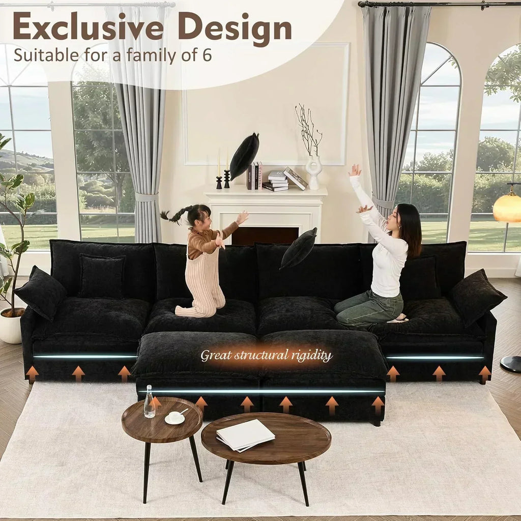 108" U-shaped sofa modular sofa Comfortable cloud sofa