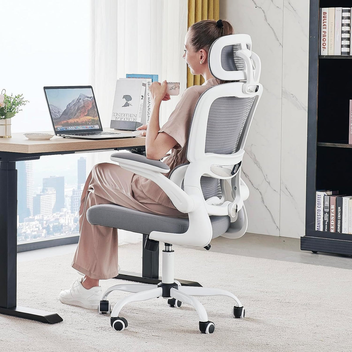 TRALT Office Chair Ergonomic Desk Chair 330 lbs Home Gaming Chair with Wheels