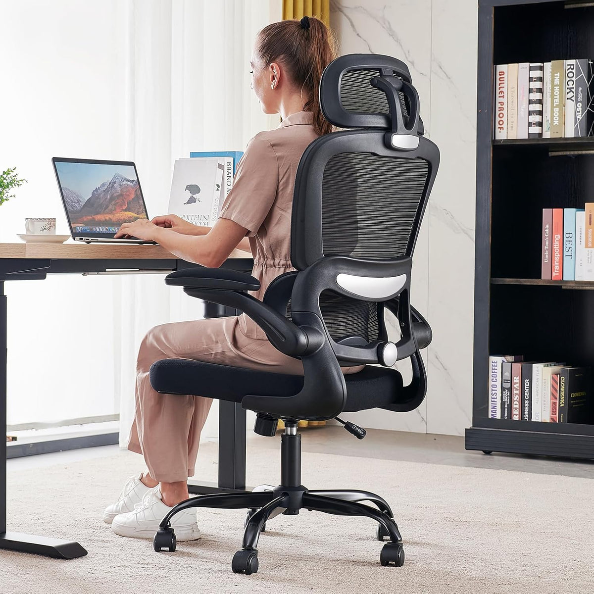 TRALT Office Chair Ergonomic Desk Chair 330 lbs Home Gaming Chair with Wheels