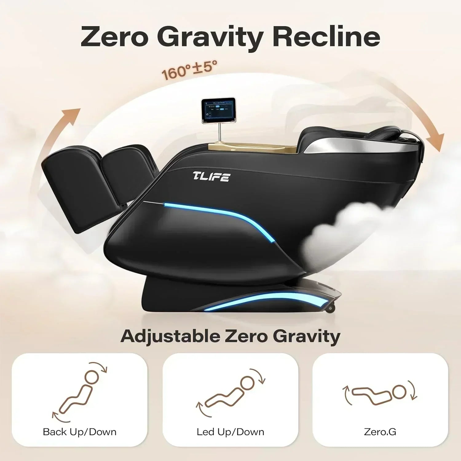 Full Body Massage Chair 160° Zero Gravity Recliner with Body Scan Shiatsu Massage Chair