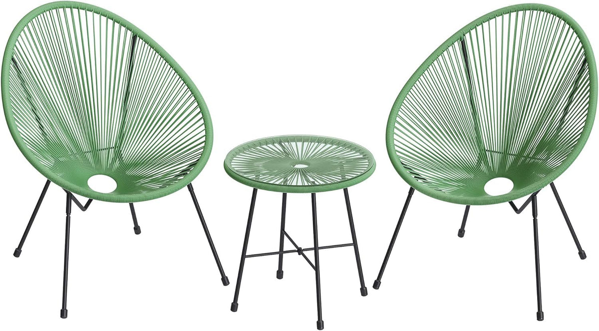 Outdoor Settee 2-Seat Garden Furniture with Backrest PE Rattan