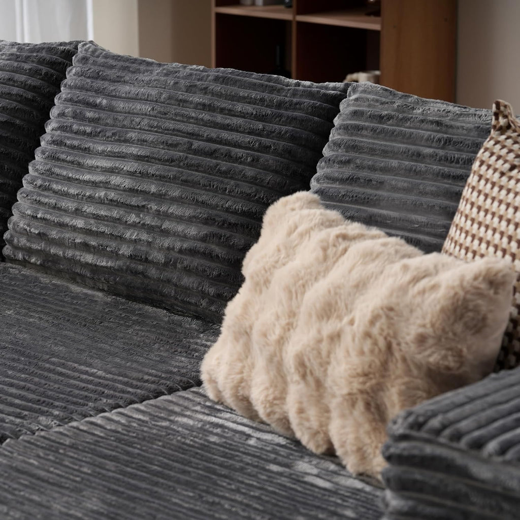 Ovios 104" Cloud Section Sofa L-shaped lounge chair, modern modular sofa