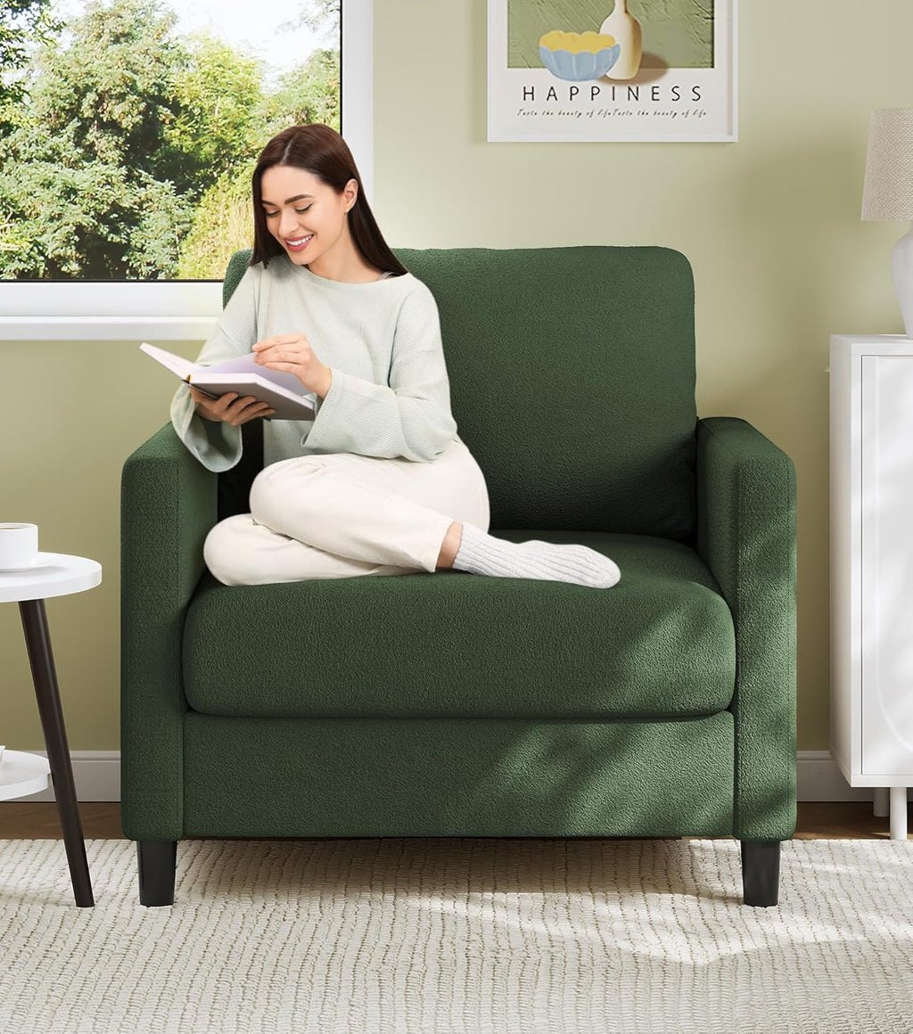 Loveseat Sofa 51" Love Seat Comfy Corduroy Small Loveseat Tool-Free Setup Couch