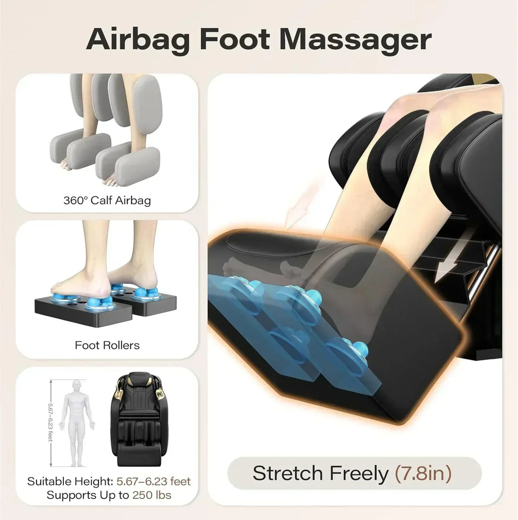 Full Body Massage Chair 160° Zero Gravity Recliner with Body Scan Shiatsu Massage Chair