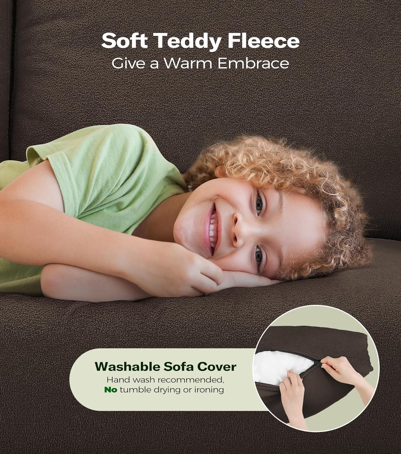 Loveseat Sofa 51" Love Seat Comfy Corduroy Small Loveseat Tool-Free Setup Couch