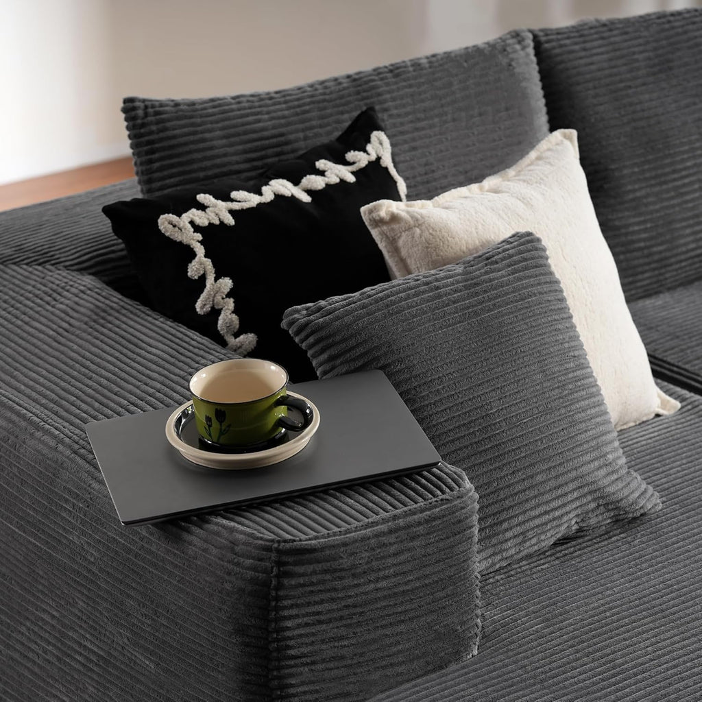 Ovios 104" Cloud Section Sofa L-shaped lounge chair, modern modular sofa