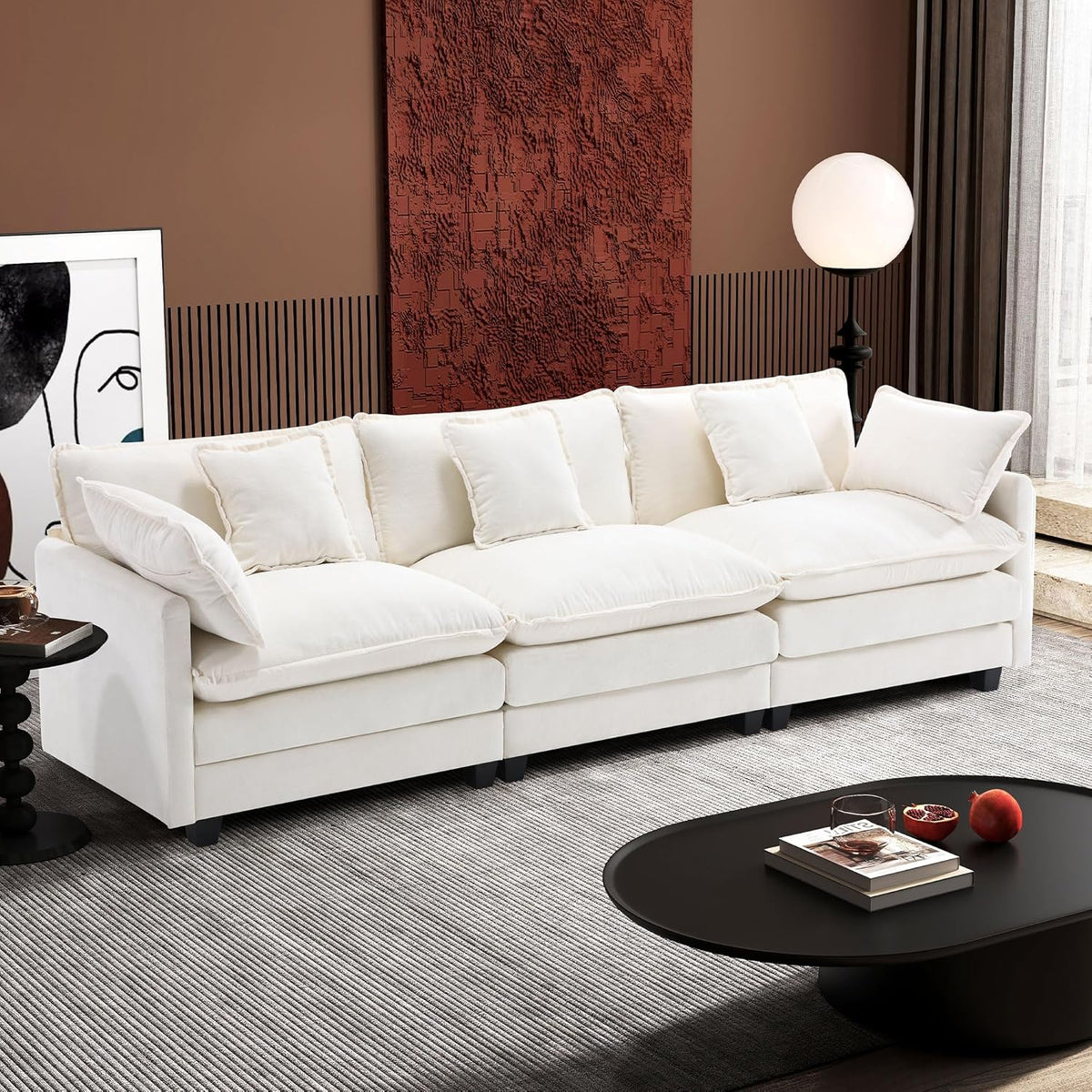ihanherry 146-inch U-shaped modern sofa modular area cloud sofa