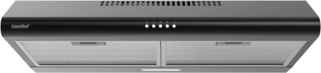 Comfee 30" Under Cabinet Ducted/Ductless Convertible Slim Vent Durable Stainless Steel Kitchen Reusable Filter