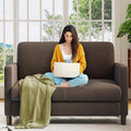 Loveseat Sofa 51" Love Seat Comfy Corduroy Small Loveseat Tool-Free Setup Couch