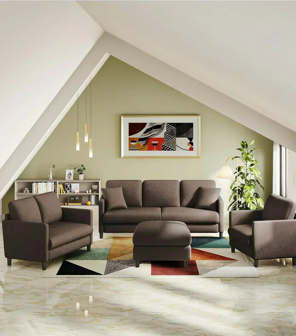 Loveseat Sofa 51" Love Seat Comfy Corduroy Small Loveseat Tool-Free Setup Couch