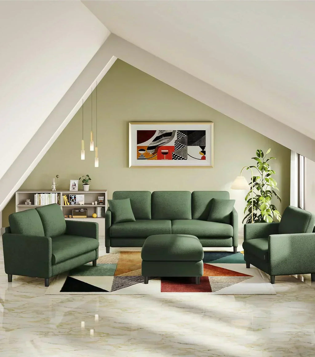 Loveseat Sofa 51" Love Seat Comfy Corduroy Small Loveseat Tool-Free Setup Couch