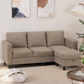 Shintenchi 76" Modern Upholstered Sectional Sofa, L-Shaped Couch