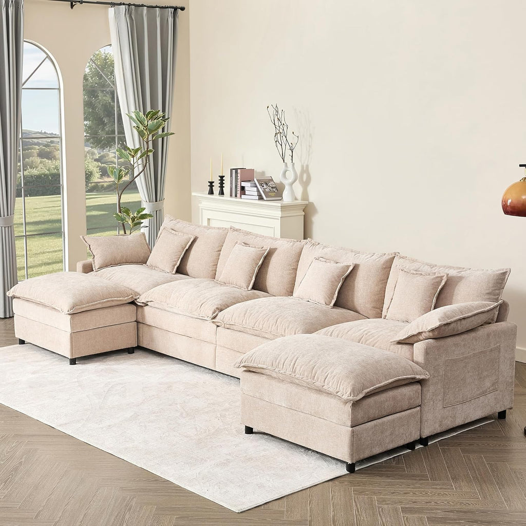 108" U-shaped sofa modular sofa Comfortable cloud sofa