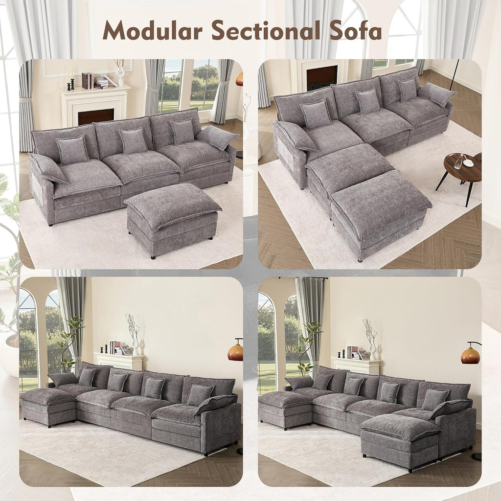 108" U-shaped sofa modular sofa Comfortable cloud sofa