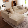 ovios 104" Cloud Sectional Couch with L-Shape Chaise,Modern Modular Sofa with Deep Seat, Upholstered Couches for Living Room Bedroom,No Assembly Required, Grey (Plush Corduroy Fabric)