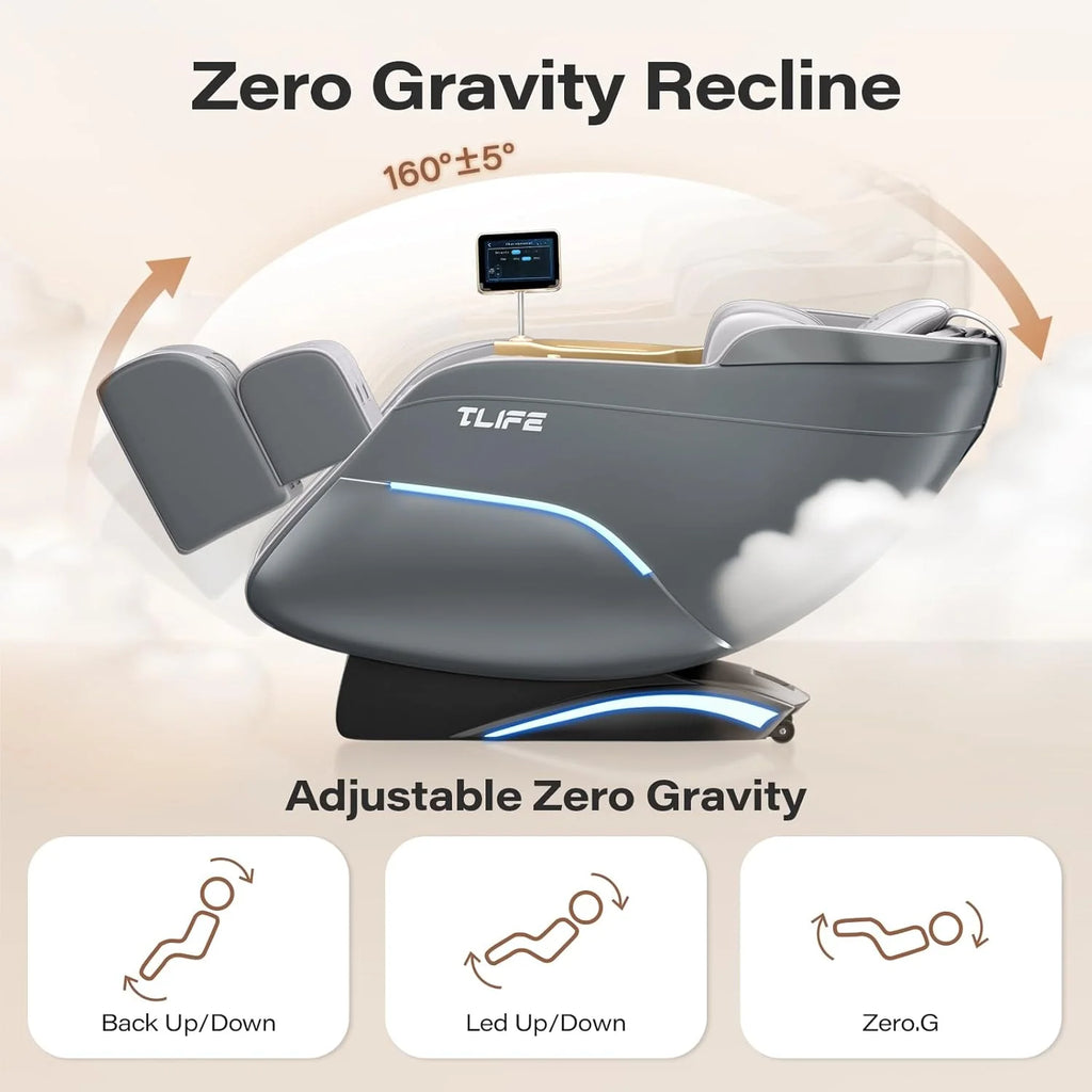 Full Body Massage Chair, 160° Zero Gravity Recliner with Body Scan, 50" SL Track Shiatsu Massage Chair, Spot Massage, Foot Roller