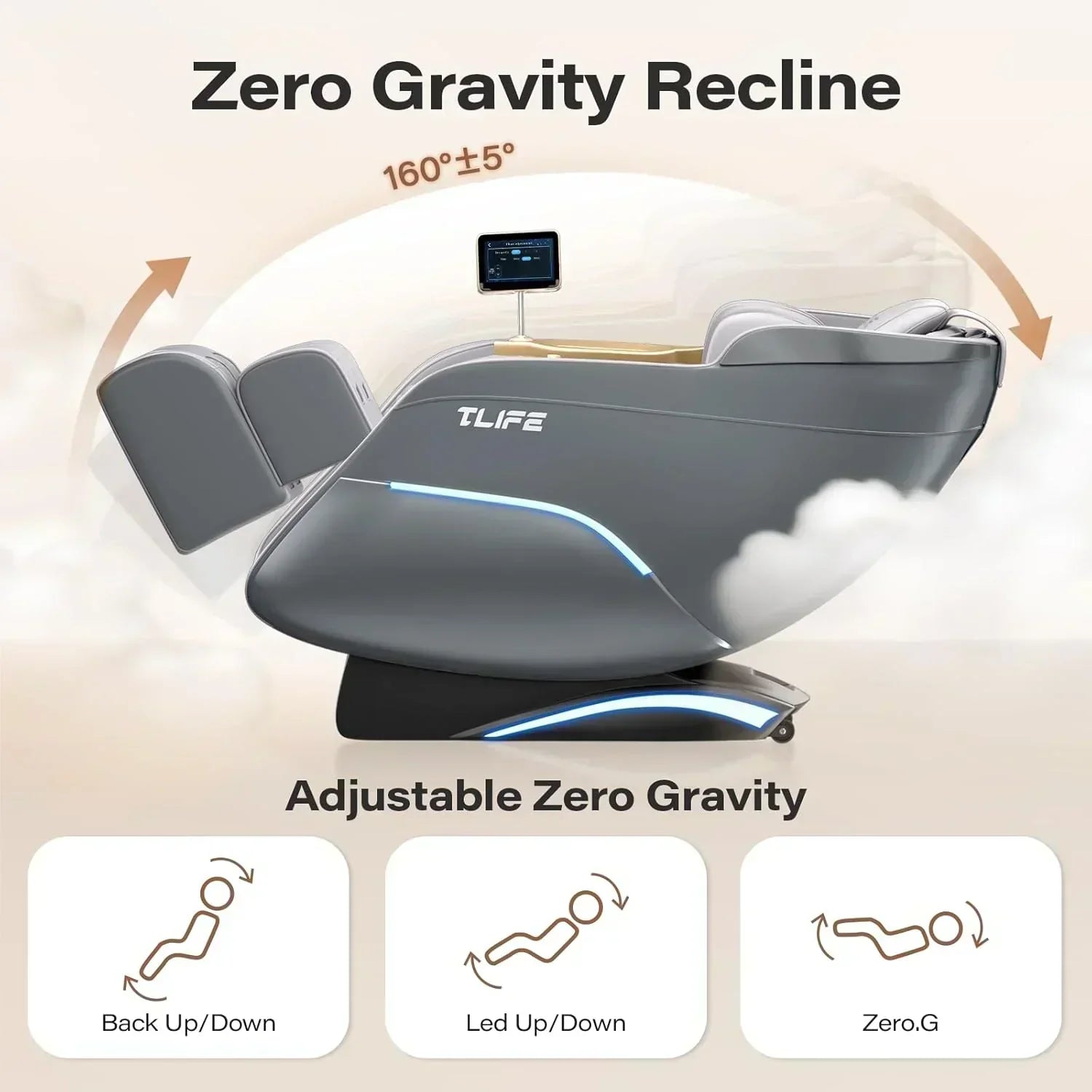 Full Body Massage Chair 160° Zero Gravity Recliner with Body Scan Shiatsu Massage Chair