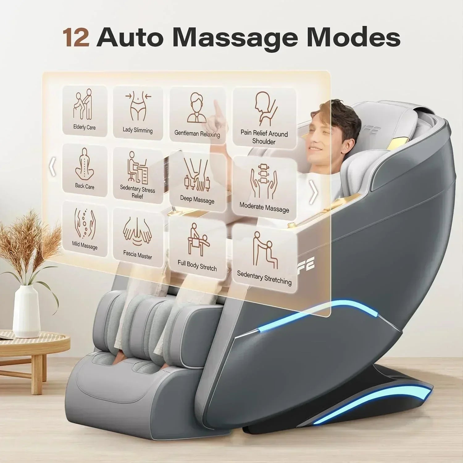 Full Body Massage Chair 160° Zero Gravity Recliner with Body Scan Shiatsu Massage Chair