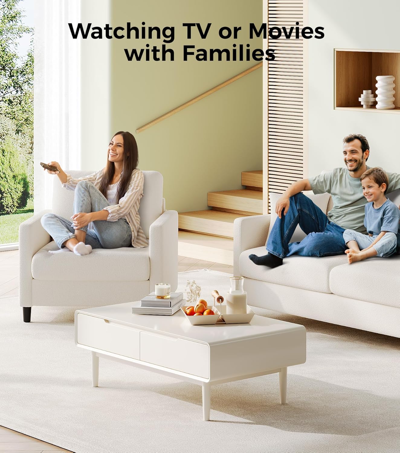 Loveseat Sofa 51" Love Seat Comfy Corduroy Small Loveseat Tool-Free Setup Couch