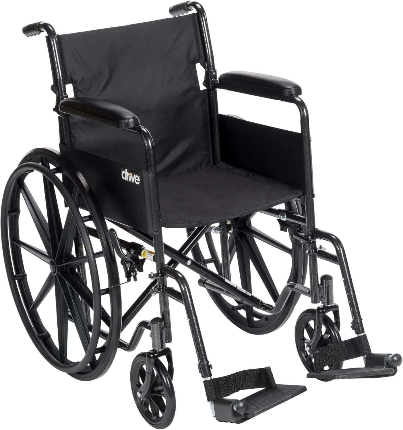 Drive Medical Silver Sport 1 Folding Transport Wheelchair - Lightweight Mobility Support