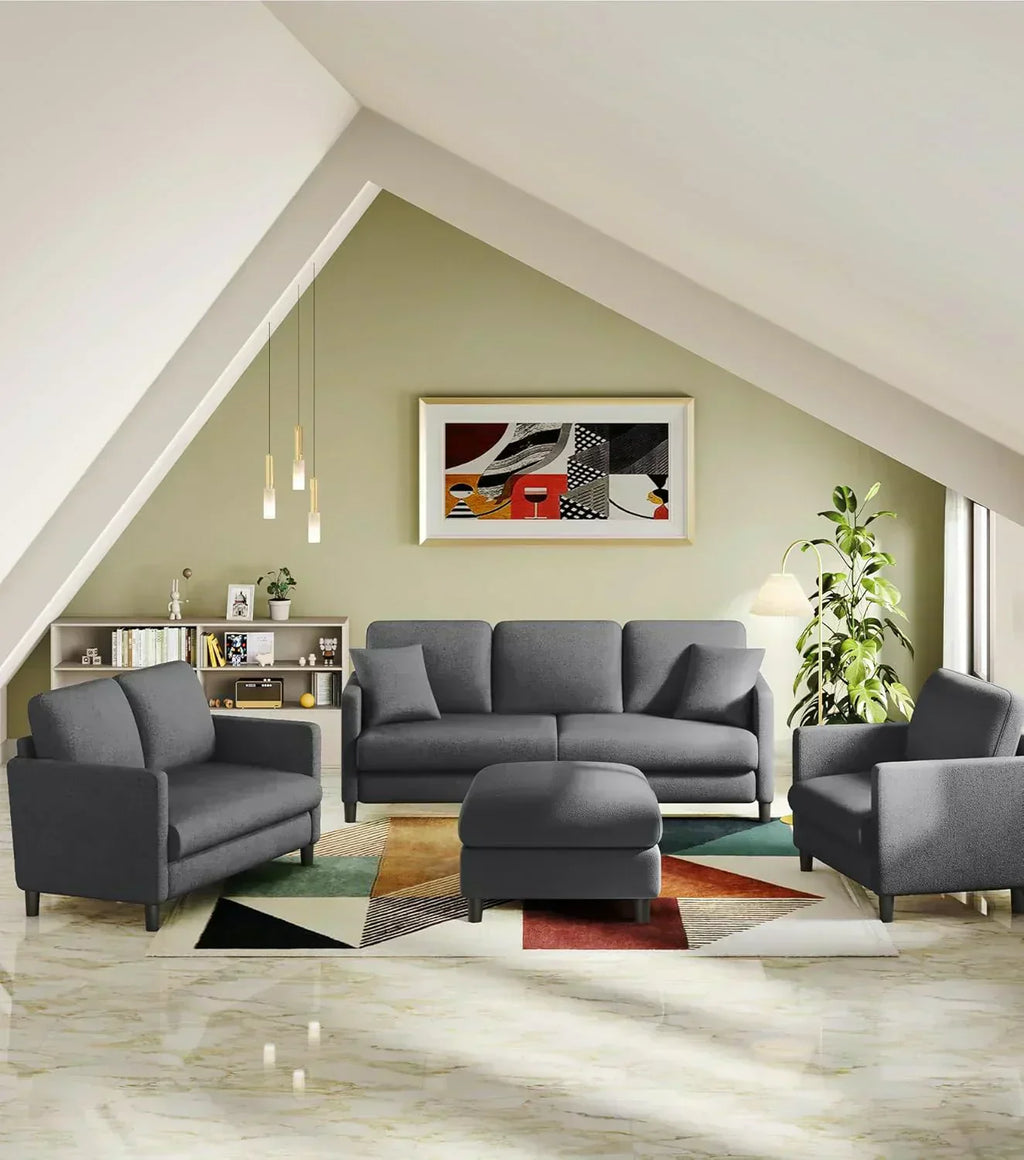Loveseat Sofa 51" Love Seat Comfy Corduroy Small Loveseat Tool-Free Setup Couch
