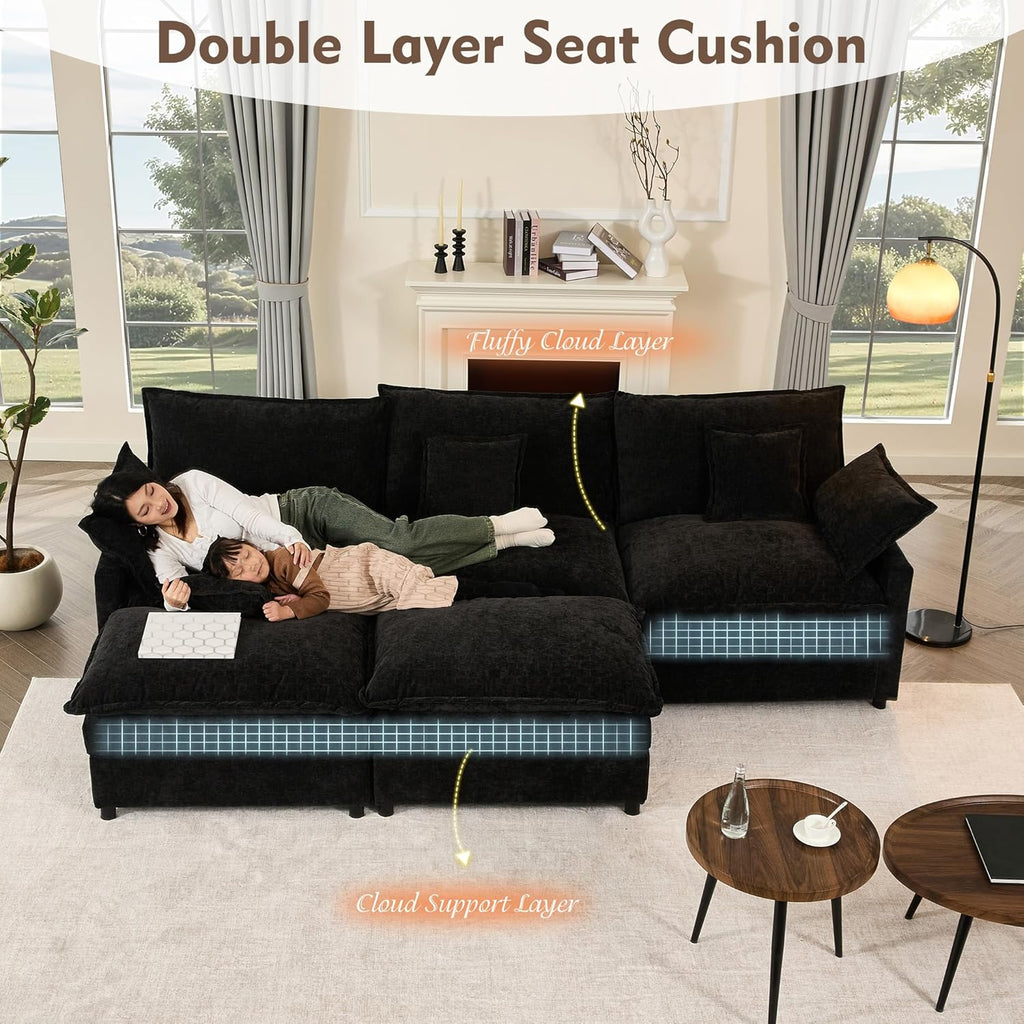 108" U-shaped sofa modular sofa Comfortable cloud sofa