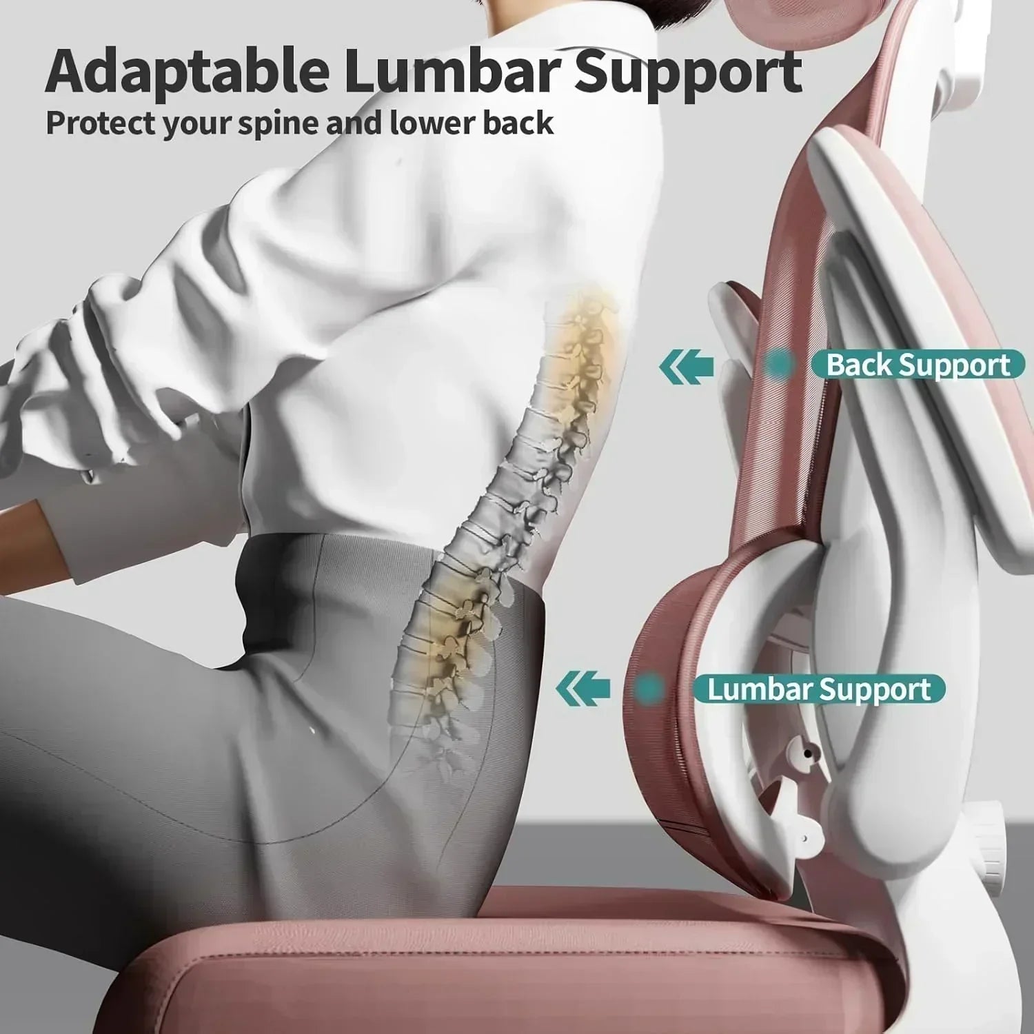 Office Chair Ergonomic Desk Chair 330 lbs Home Mesh Desk Chair Comfortable Gaming Chair