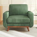 Vesgantti 68" Loveseat Sofa - Green, Comfy Corduroy with Spring Cushion, Solid Wood Frame, Modern Deep Seat, Bedroom & Living Room, Office Couch