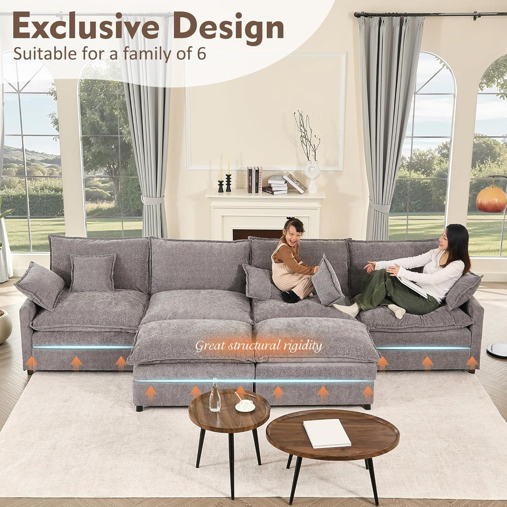 108" U-shaped sofa modular sofa Comfortable cloud sofa